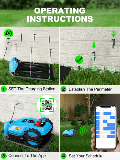 ACFARM Blue RR 500 Robot Lawn Mower